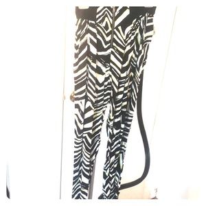 Black white yellow Material Girl harem pants